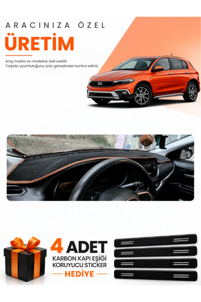 e-biz Fi̇at Egea Cross (2021-2026) Tabletless Compatible Torpedo Protection C...