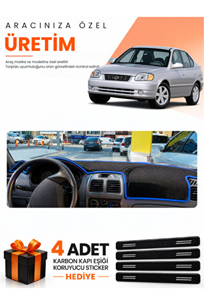 e-biz Hyundai Accent Admi̇re-Mi̇leni̇um (2000-2006) Compatible Torpedo Protec...