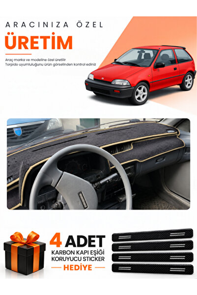 e-biz Suzuki Swi̇ft (1988-1994) Compatible Dashboard Protection Cover Auto Co...