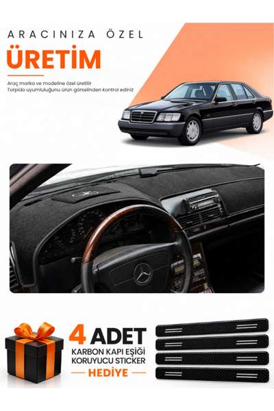 e-biz Mercedes W140 (1991-1998) Compatible Dashboard Protection Cover Auto Co...