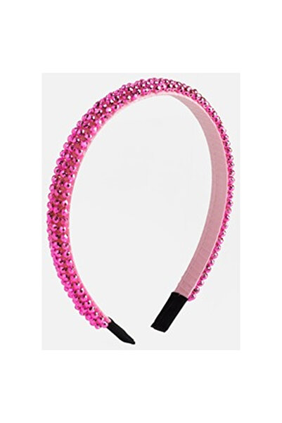 OEM Bentita de Par Metalizata Fucsia cu Strasuri Allover pentru Copii
