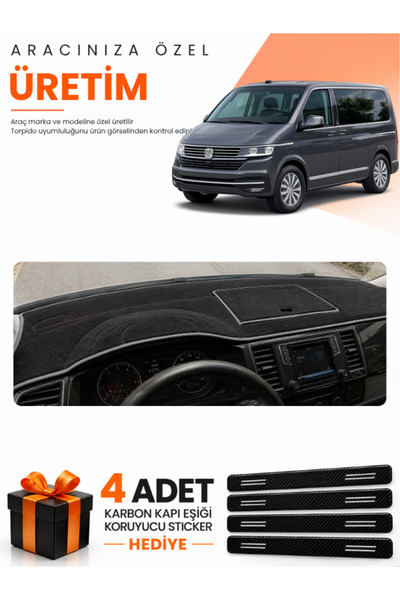 e-biz Vw Transporter T6 Covered (2015-2020) Compatible Dashboard Protection C...