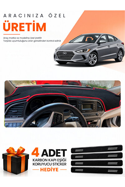 e-biz Hyundai Elantra (2017-2020) Compatible Dashboard Protection Cover Auto ...