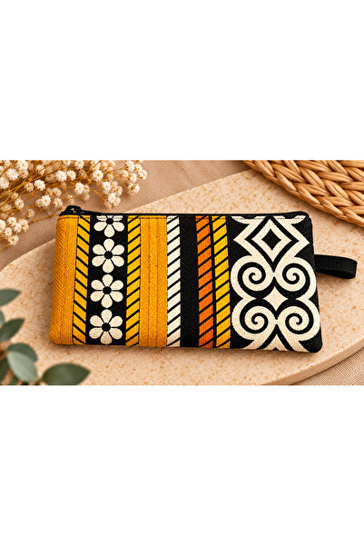 Alışveriş Kasabası Autentic woven wallet with zipper and fabric lining 19x10 ...