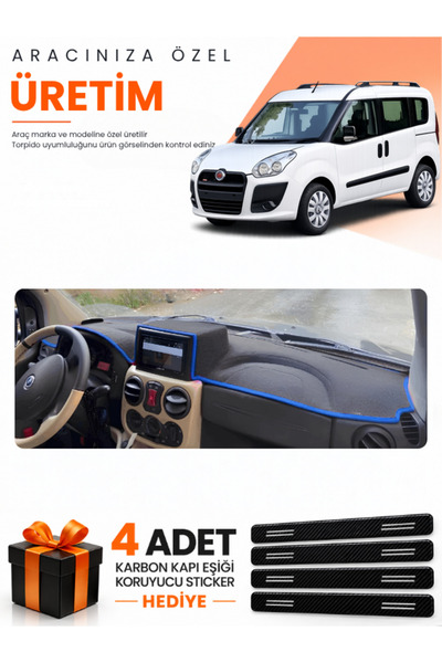 e-biz Fiat Doblo Airbagged Large Screen (2007-2015) Compatible Dashboard Prot...