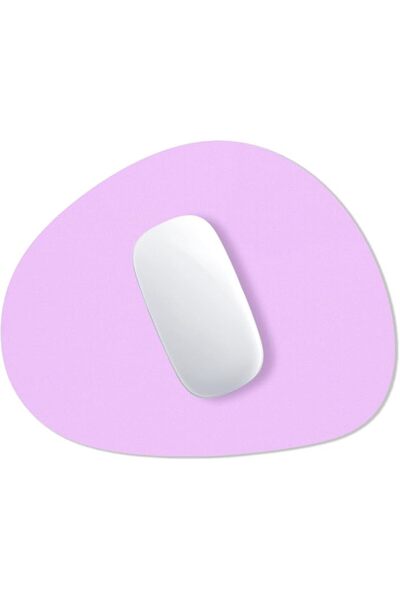 GENERAL Hsurbtra Mouse Pad, Premium Texture Small Round 8.5 x Inch White Stit...