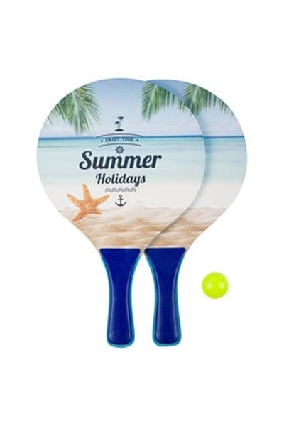 OEM Rachete Plaja din Lemn Bleu Ciel Summer Holidays & Minge