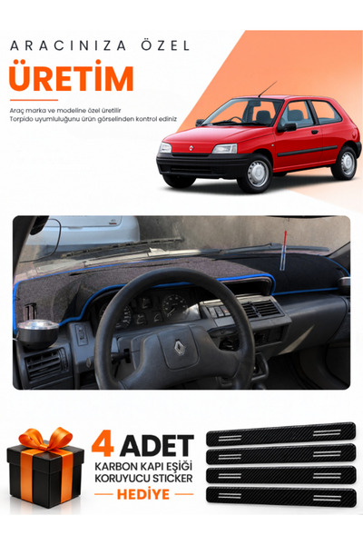 e-biz Renault Clio 1 (1990-1998) Compatible Dashboard Protection Cover Auto C...