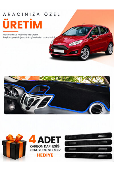 e-biz Ford Fi̇esta (2008-2017) Compatible Dashboard Protection Cover Auto Cov...