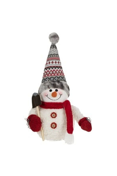 OEM Figurina Decorativa de Craciun Om de Zapada cu Lopata Caciula Fular 47cm