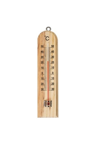 OEM Termometru de Perete din Lemn de Culoare Naturala 19cm