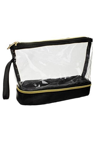 OEM Portfard Negru Transparent Dublu cu Maner 25x8x17cm