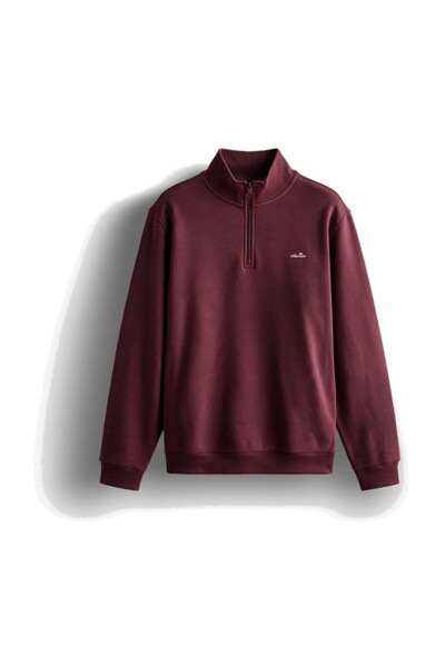 Ellesse Ανδρικό φούτερ με φερμουάρ σε μπορντό χρώμα 6WM1010