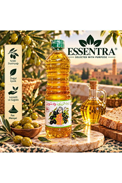 Essentra Home Fas Zeytinyağı 500 ml – Oued Souss, 1 Adet Maroc zeytinyağı, ol...