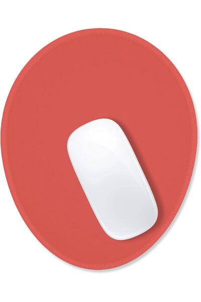 GENERAL Hsurbtra Mouse Pad, Premium Texture Small Round 8.5 x Inch White Stit...
