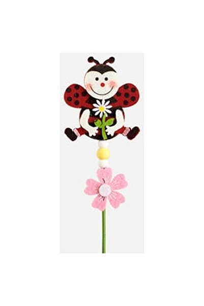 OEM Stick Decorativ pentru Ghiveci Buburuza de Pasla 29cm