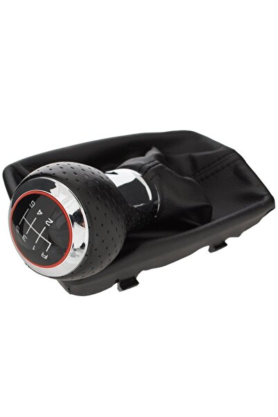 M MODECAR Audi A4 B8 07-15 NEGRU + CROM Nucă schimbător de viteze cu 6 trepte...