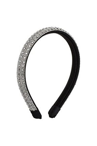 OEM Coronita Par Puffy Neagra cu Strass Argintiu pentru Femei