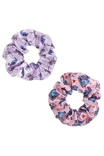 OEM Elastice Par Textile Satinate Roz & Lila cu Model Stitch pentru Copii - 2buc