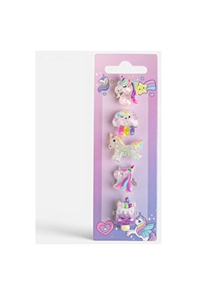 OEM Frosty Glittery Rings Various Models for Children - 5pcs