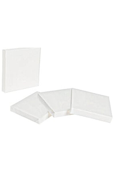 OEM Set Panza Pictura Canvas Patrat Alb 10X10cm - 4buc