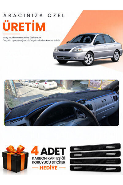e-biz Kia Rio (2000-2005) Compatible Torpedo Protection Cover Auto Cover - Bl...