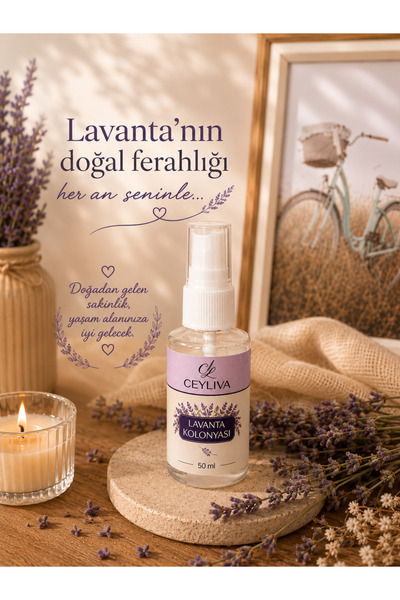 Lavanta Yağlı Kolonya 80 Derece Sprey Lavanta Kolonyası 50 ml