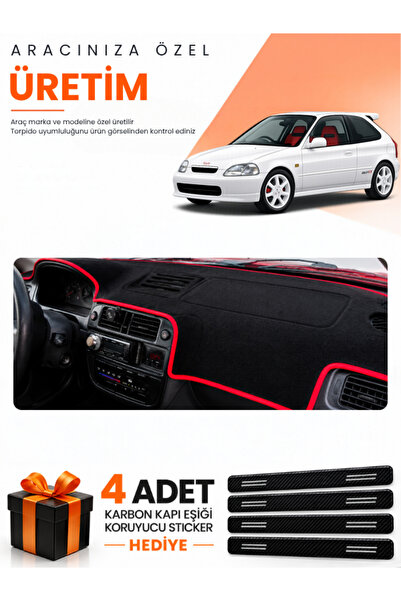 e-biz Honda Civic Ek-Ej-Em (1995-2000) Compatible Torpedo Protection Cover Au...