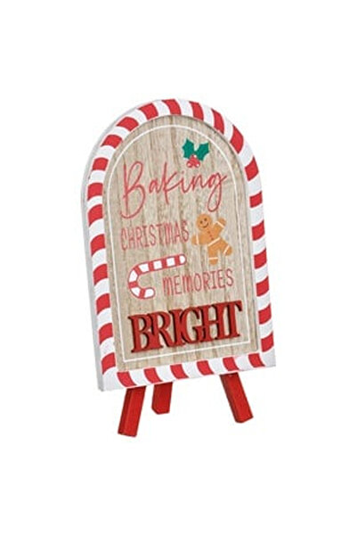 OEM Tablita Decorativa de Craciun din Lemn Sevalet Candy ”Baking Christmas Me...
