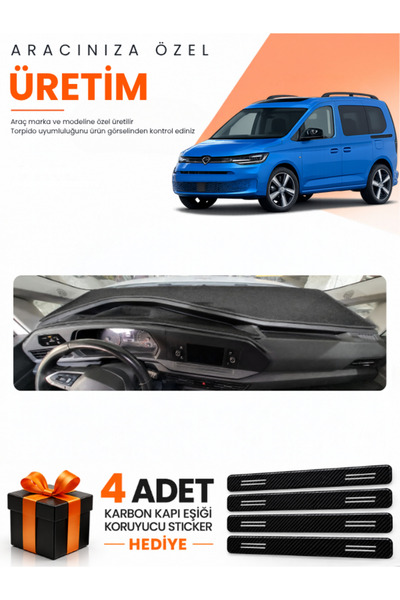 e-biz غطاء حماية توربيدو متوافق مع فولكس فاجن كادي (2022-2026) - أسود - VW004
