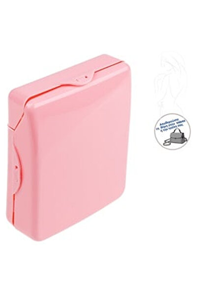 OEM Ροζ πλαστική θήκη για σερβιέτες 8x3x10,5cm