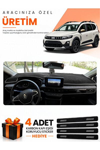 e-biz غطاء حماية للسيارة متوافق مع DACIA JOGGER EKRANLI (2022-2026) - أسود-رم...