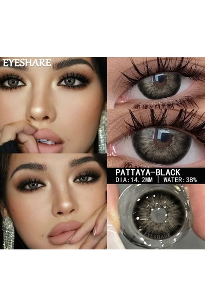 EyesPro PATTAYABLACK KOYU GRİ TONDA GÖZ LENSİ YILLIKTIR