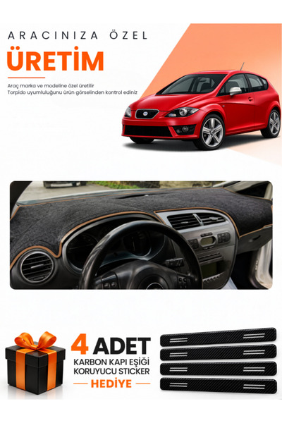 e-biz Seat Leon (2005-2012) Compatible Dashboard Protection Cover Auto Cover ...