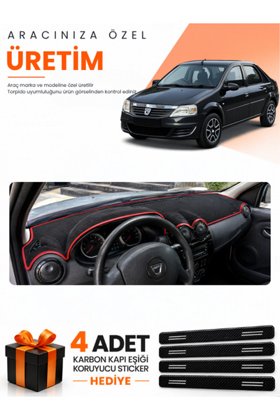 e-biz Daci̇a Logan (2009-2012) Compatible Dashboard Protection Cover Auto Cov...