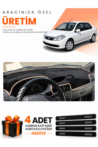 e-biz Renault Symbol Airbagged (2008-2011) Compatible Torpedo Protection Cove...