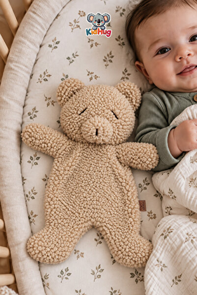 KidHug Ayıcık Uyku Arkadaşı Yumuşak Peluş Dokulu Bebek ve Çocuk Uyku Eşlikçis...