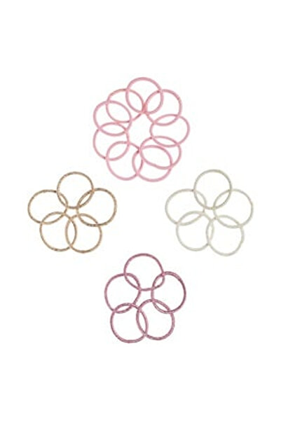 OEM Elastice Par Mini Roz Nude Auriu cu Lurex pentru Copii - 24buc