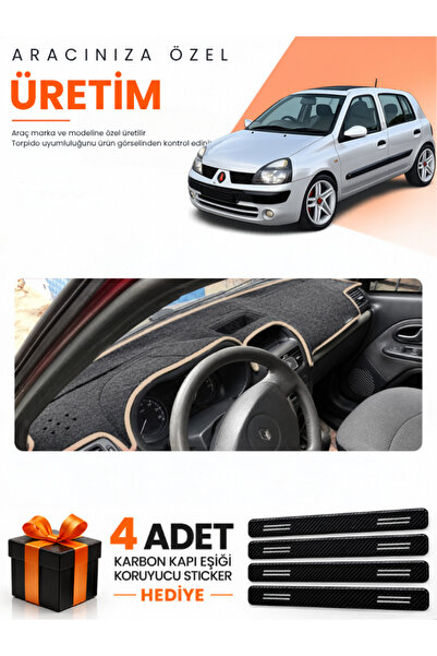 e-biz Renault Clio 2 Top Pocketed (2003-2006) Compatible Torpedo Protection C...