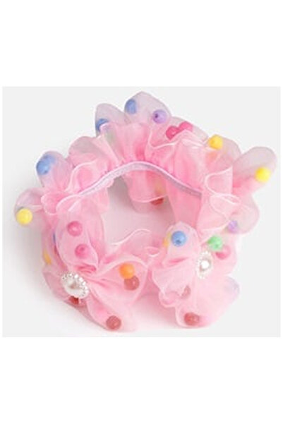 OEM Elastic Par Roz cu Tul Margarete & Margele