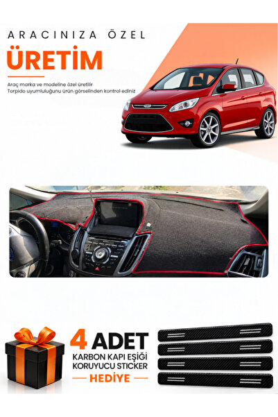 e-biz Ford C-Max (2010-2014) Double Screen Compatible Dashboard Protection Co...