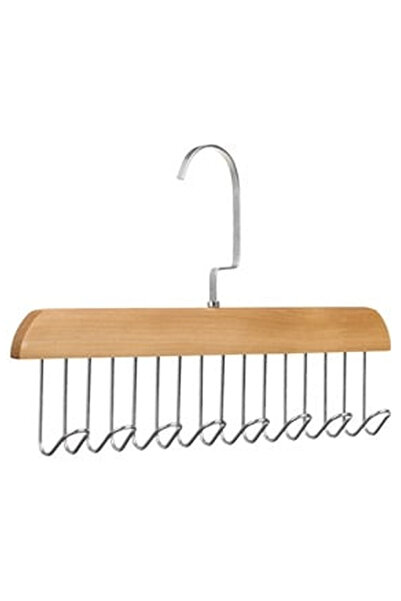 OEM Umeras din Lemn cu 5 Carlige pentru Curele & Cravate 28x18.5cm