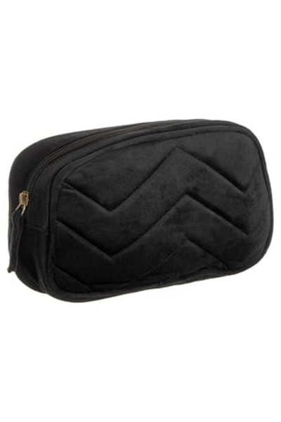 OEM Portfard Catifelat Negru cu Model Zigzag 23x5,5x12cm