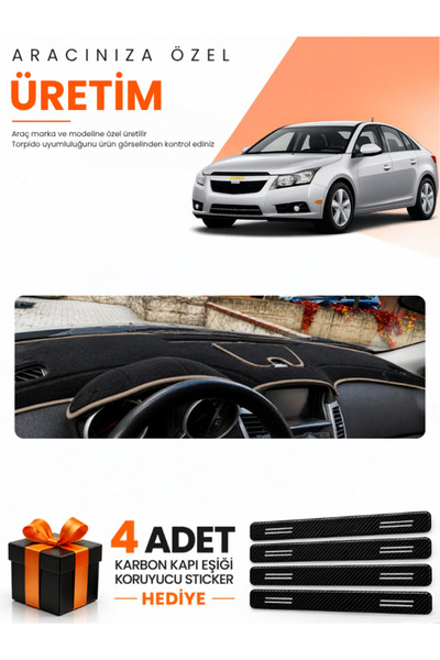 e-biz Chevrolet Cruze J300 Makyajsiz (2008-2011) Compatible Dashboard Protect...