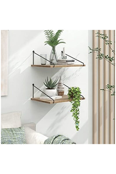 OEM Raft Suspendat Decorativ din MDF cu Suport Metalic 40x15x20cm