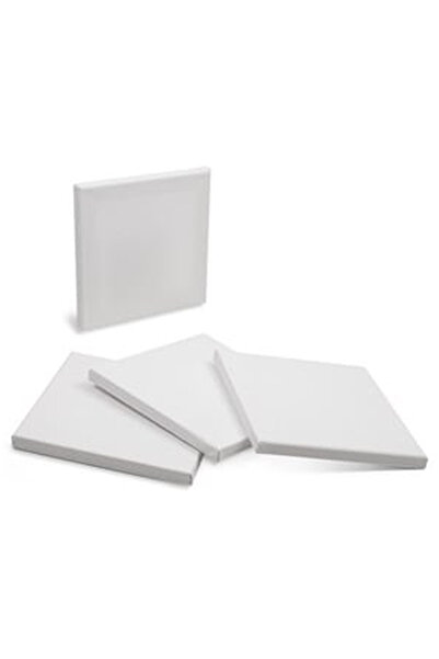 OEM Комплект платна за рисуване Panza Pictura, бяла, 20x20см - 4 броя