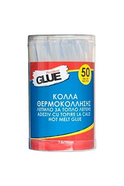 OEM Rezerve Baton Adeziv Transparent President 7.4x100cm - 50 bucăți