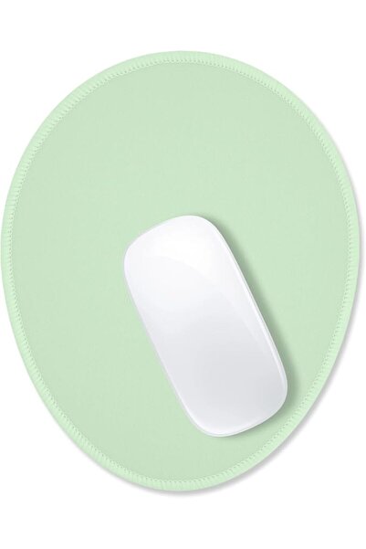 GENERAL Hsurbtra Mouse Pad, Premium Texture Small Round 8.5 x Inch White Stit...