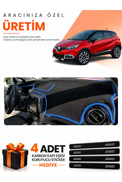 e-biz Renault Captur 1 (2013-2019) Compatible Dashboard Protection Cover Auto...