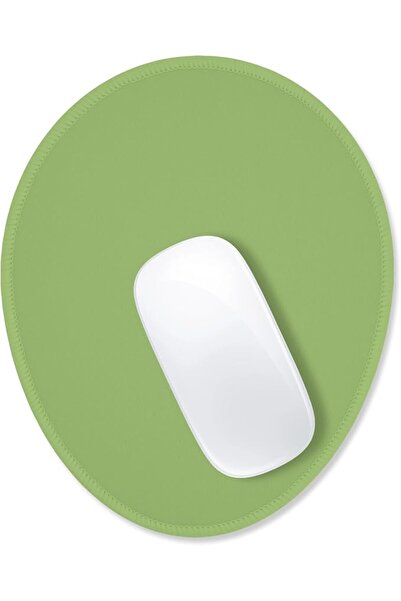 GENERAL Hsurbtra Mouse Pad, Premium Texture Small Round 8.5 x Inch White Stit...